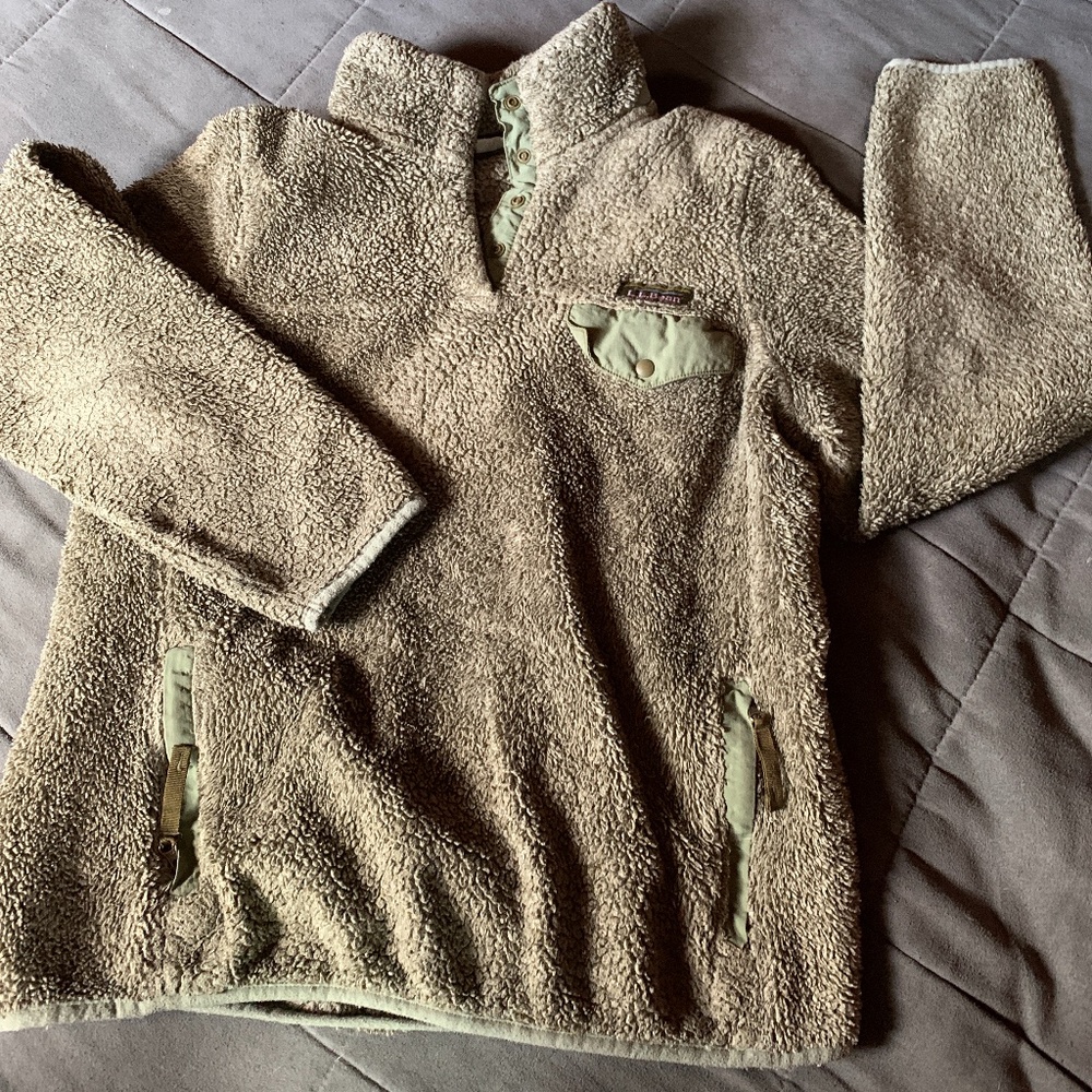 Green LL bean pullover
